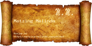 Metzing Melinda névjegykártya